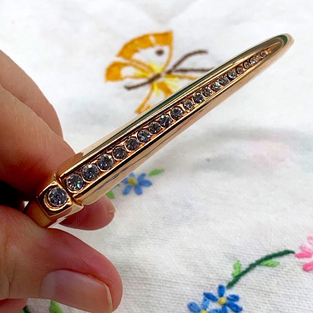 Steel by Design rose gold vermeil over stainless steel with Clear crystals 💛